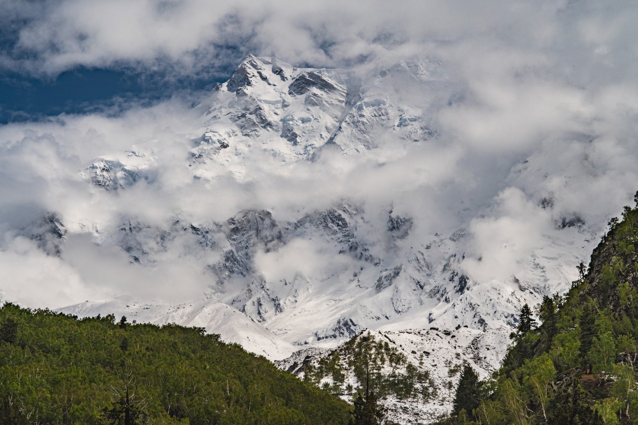 Nanga parbat in clouds. Free Landscapes photos